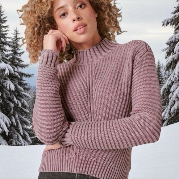 NWT Lucky Brand Chunky Ribbed Sweater Lilac XXL - Picture 1 of 5